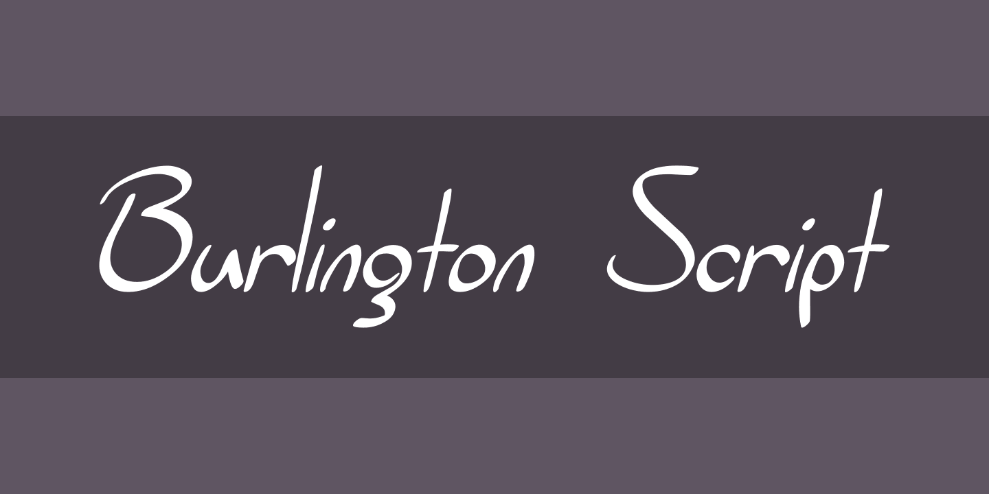 Font Burlington Script